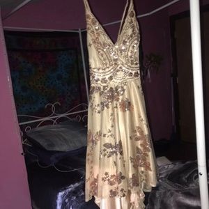Golden homecoming dress